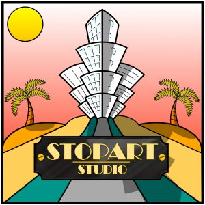 Stopart Studio
Affiche de présentation de style art déco modernisé